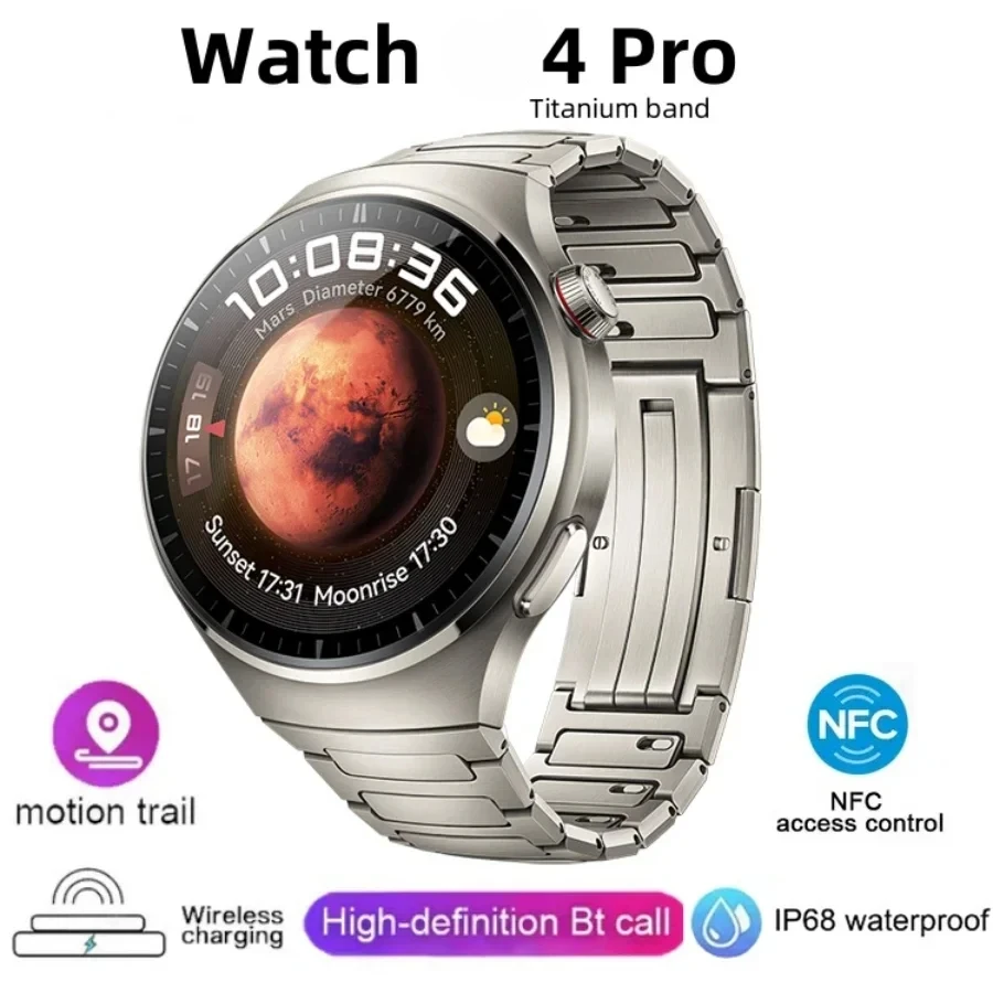 

2024 Watch 4 Pro Smart Watch for Men - 1.6" HD Screen, Bluetooth, GPS, NFC, Heart Rate, Fitness Men's Smartwatch