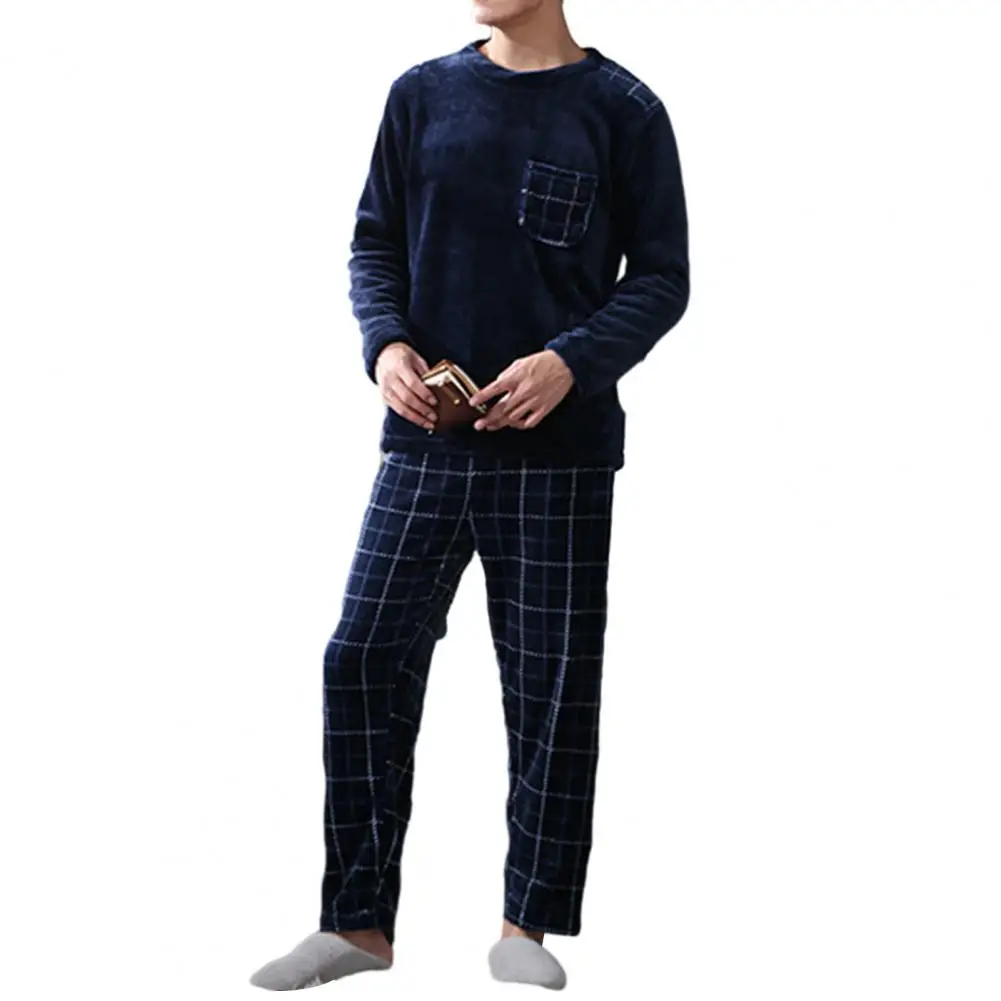 

Flannel 2022 Sleepwear Clothes Pyjamas Cute Pajama Long Sleeve Homewear Velvet Men Suit Thick Coral Cartoon Sets for Warm Winter