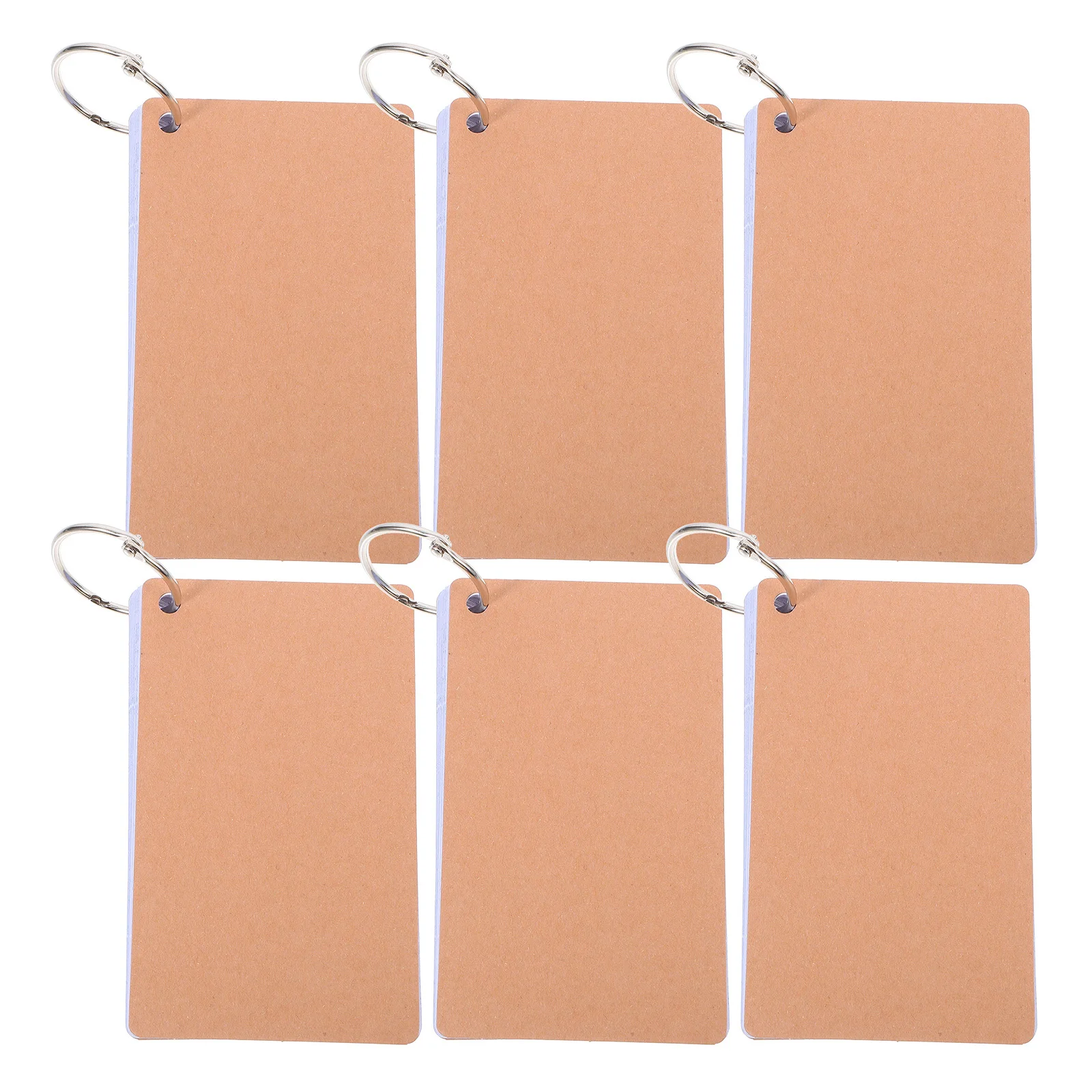 

6Pcs Index Cards with Rings Lined Note Cards for Studying Flashcards Learning Memory Aids School Office Home Use Study Materials