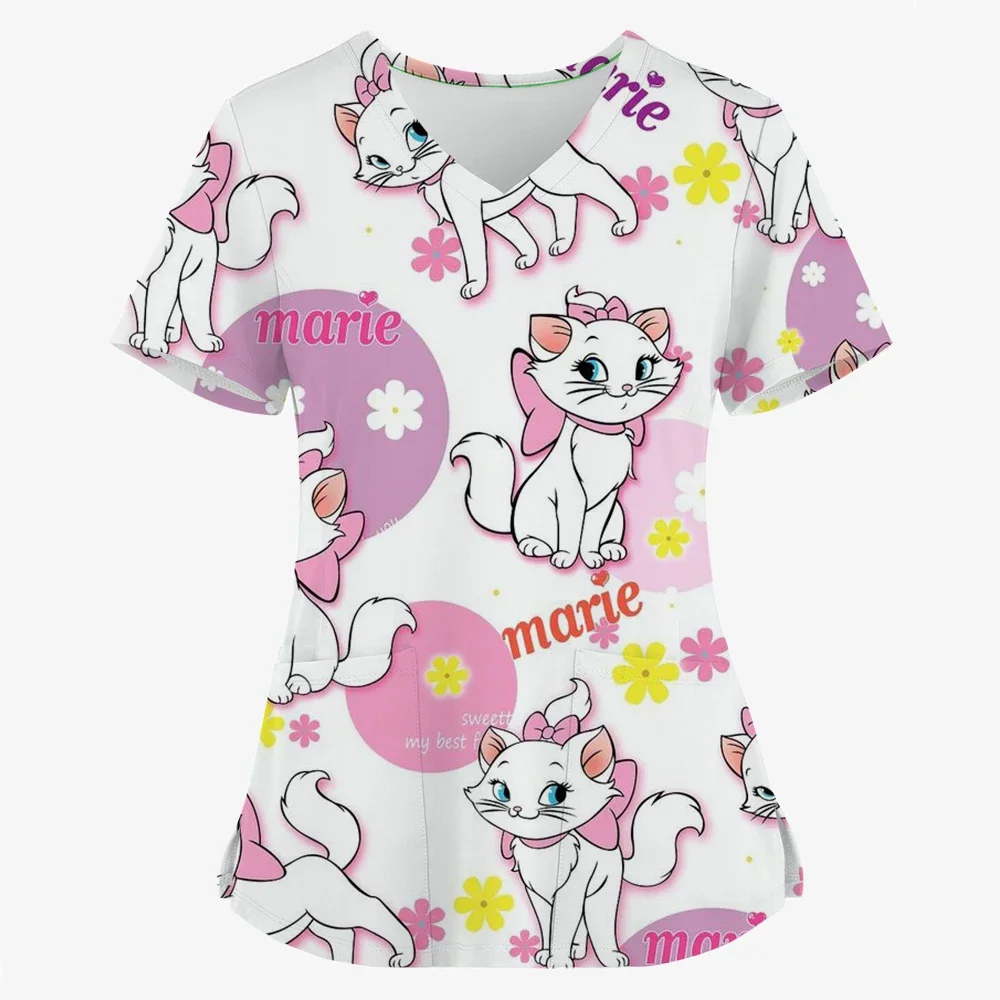 

ChristmasDisney Mickey Mouse Printed Top Women's Fashion Surgical Dress Women's Summer Casual Clinical Dress Women's