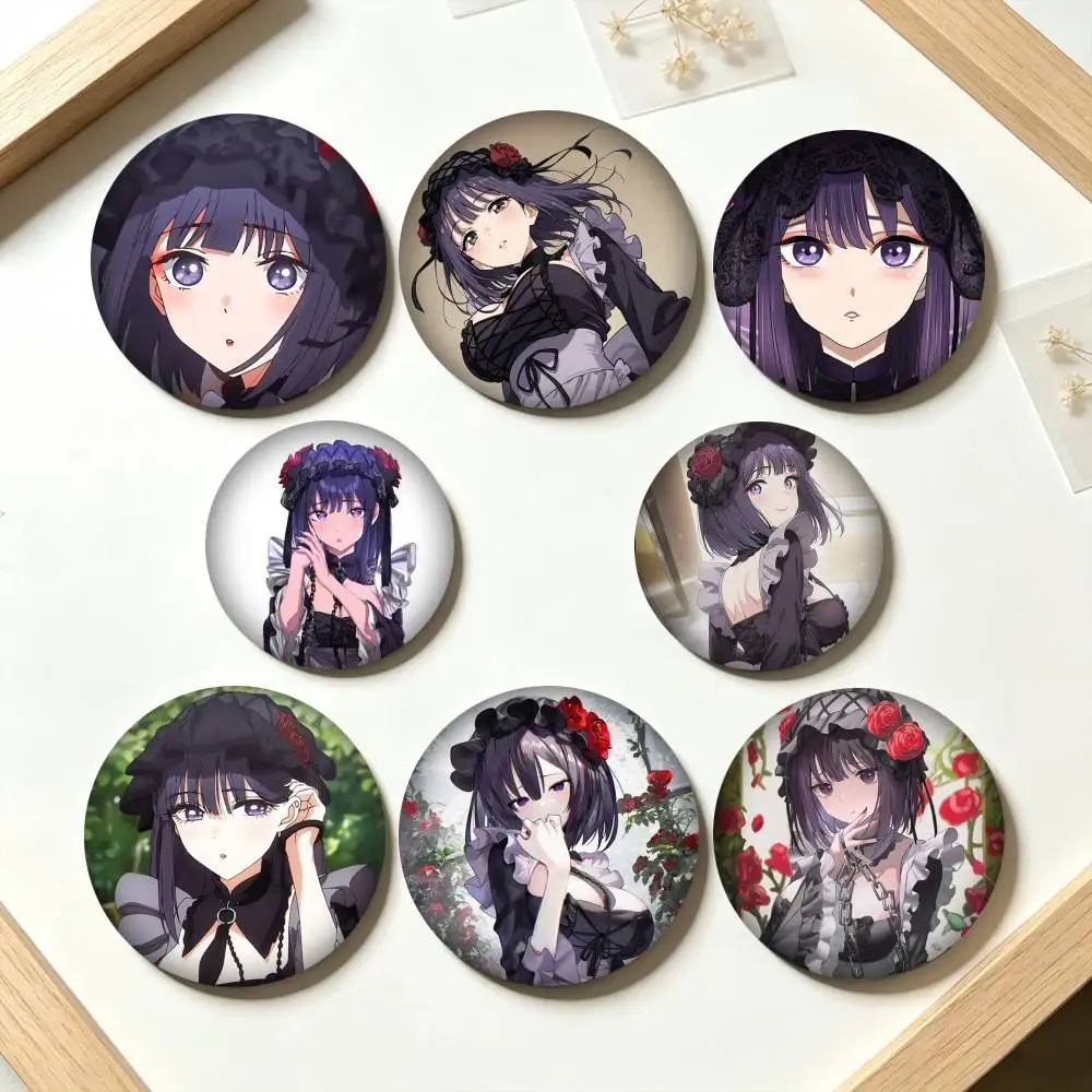 S-Shizuku Kuroe My Dress-Up Darling  25 32 44 58 75mm Badges Personalized Round Brooches Pins Accessory Gift