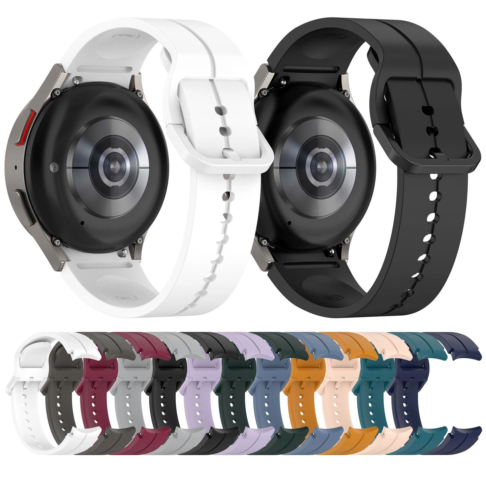 

No Gaps Band for Samsung Galaxy Watch 6 5 4 40mm 44mm Silicone 20MM Bracelet Galaxy 6 Classic 47mm 43mm Galaxy 5 pro 45mm Strap