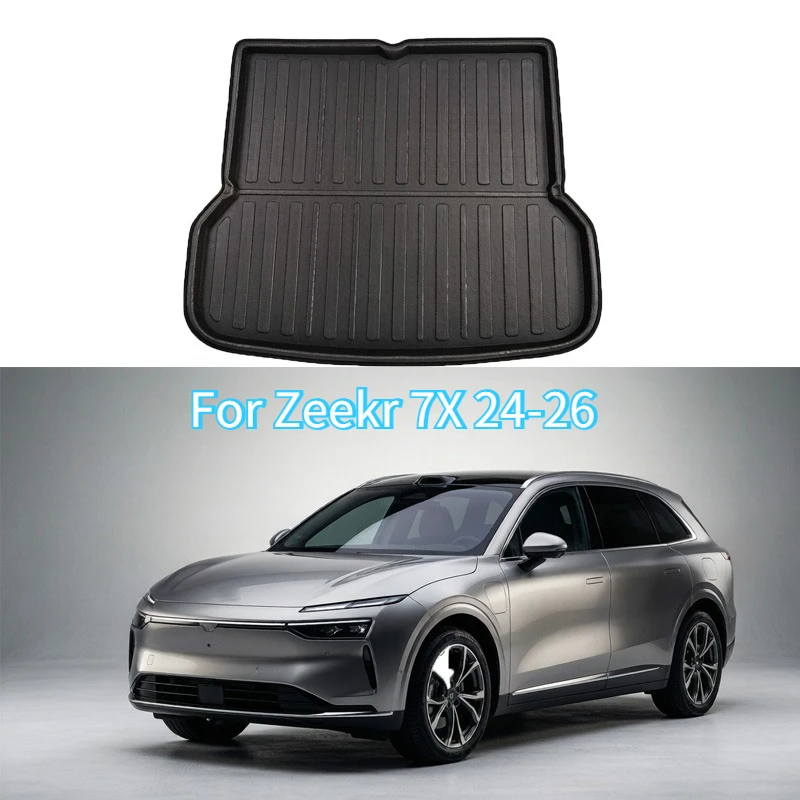 Für Zeekr 7X 24-26 Kofferraummatte Hintere Bodenwanne Kofferraumauskleidung Teppich Laderaummatte Schmutzschutz Styling-Zubehör