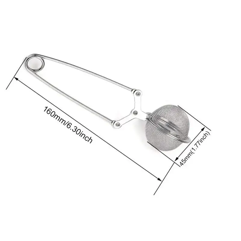 4-1pcs Steel Tea Infuser Reusable Sphere Mesh Tea Strainer Filter Herb Kitchen Gadget Handle Diffuser Coffee Tea Infuser Handle