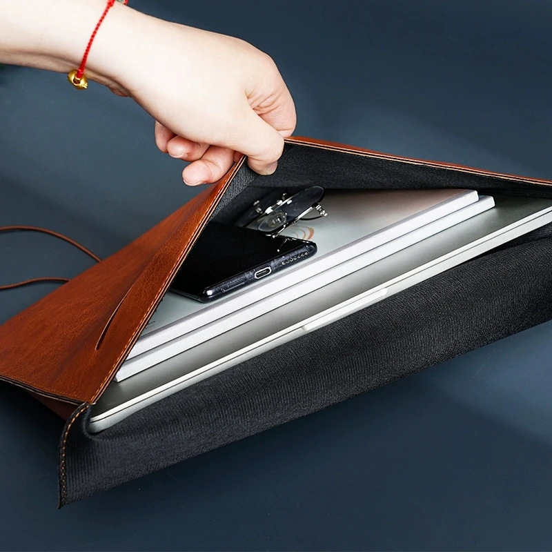 PU Leather Document Bag A4 Office Business Bags For Documents Briefcase Men Women Tote Bag PU Leather Men's Document Bag A4 Offi