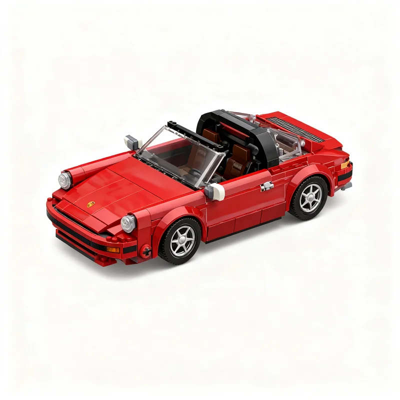 224pcs MOC City Champions 911 Targa 8 Wide Model Christmas Gift Creative Assembly Project Collectible Living Art