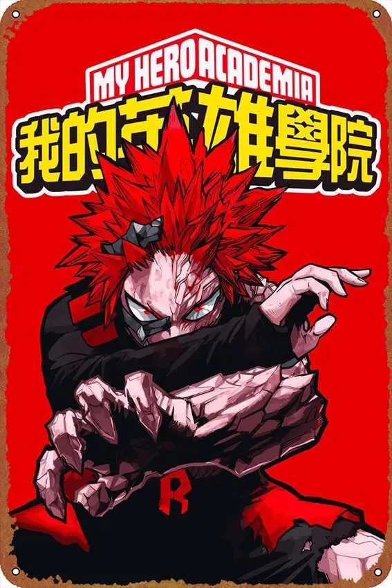 Eijiro Kirishima Posters Tin Metal Sign Vintage Wall Plaque Decor 8x12 Inch sign