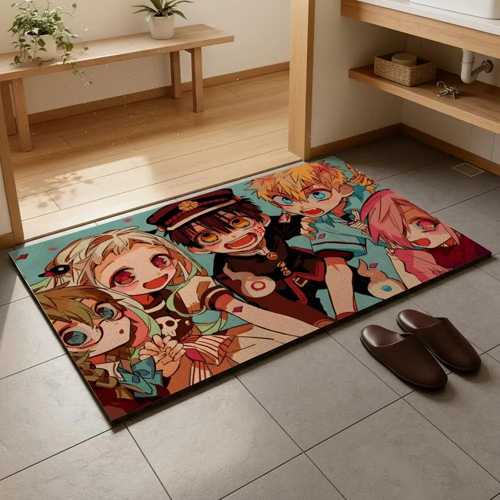 Floor Mat Diatomaceous Earth Bath Mat, QuickDrying, Water Absorb，MultiScene Household Floor Mat T-Toilet-Bound Hanako-kun