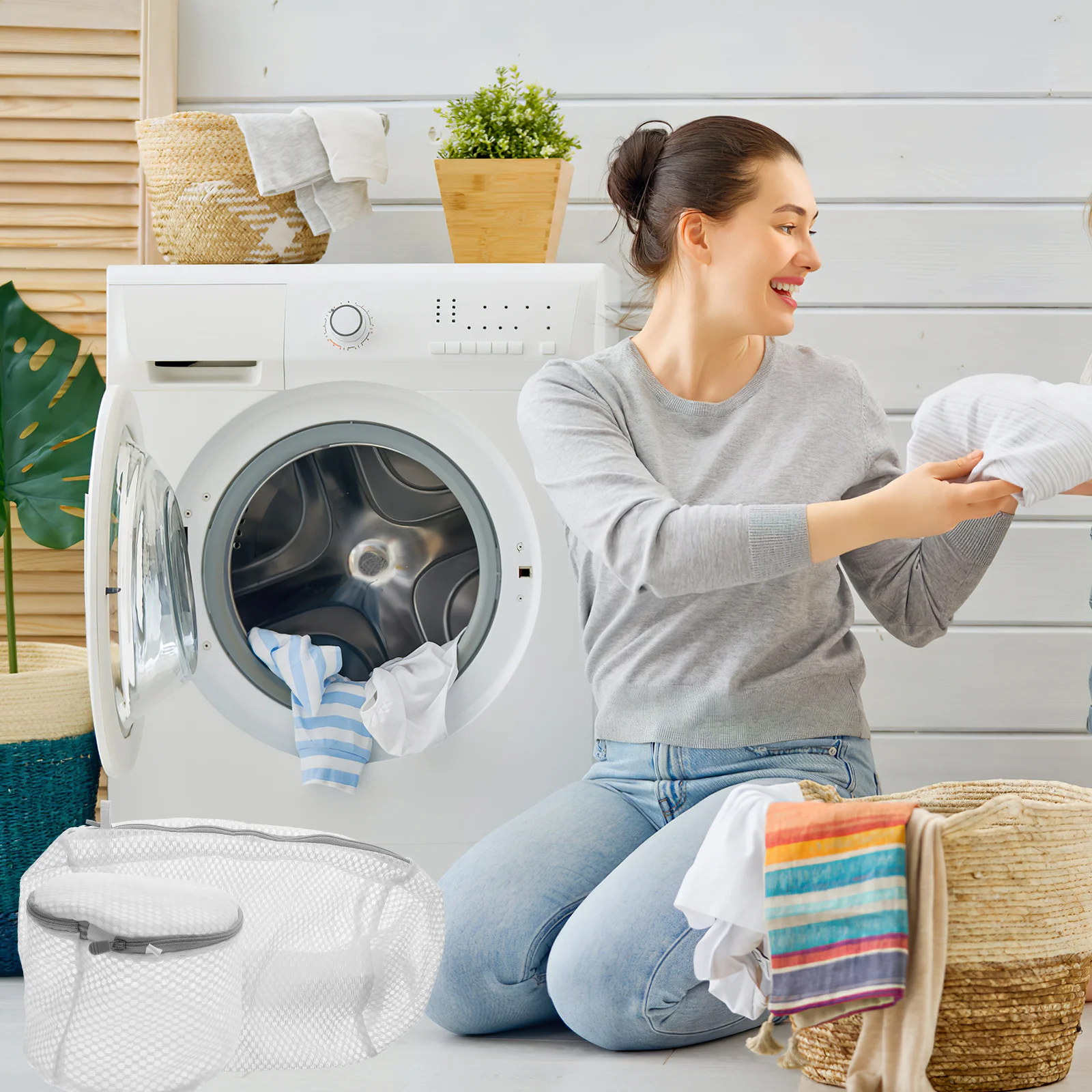 

6 Pcs Underwear Washing Bag Lingerie Laundry Mesh Bags Anti-deformation Polyester Undergarment