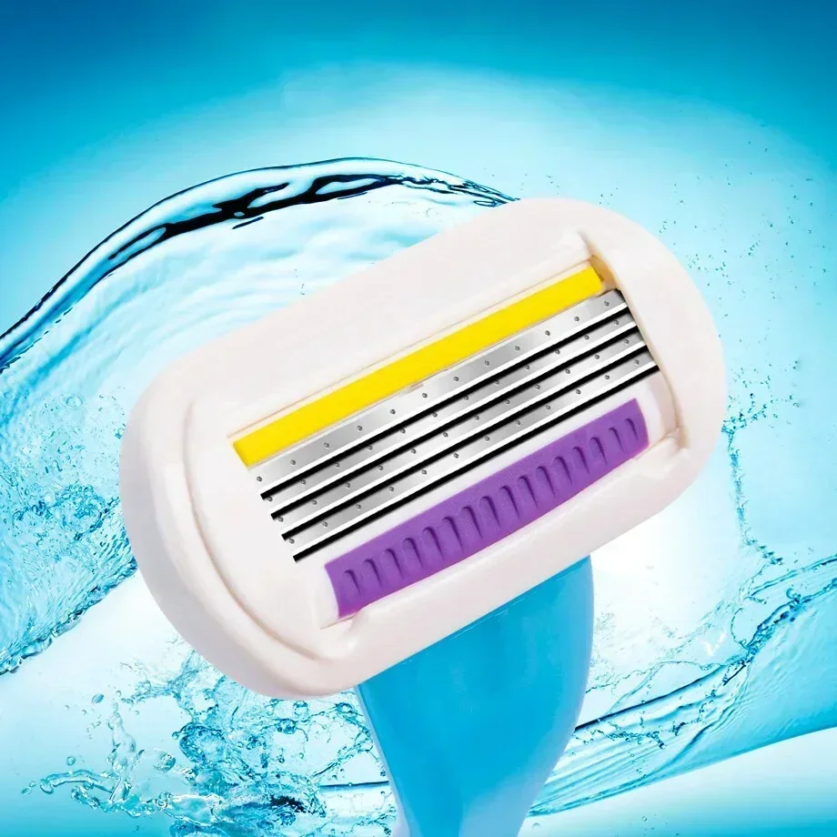 4 قطع شفرات حلاقة نسائية عالية الجودة مزيل شعر اللحية والجسم متوافق مع ماكينة حلاقة فينوس بديلة هدية صيفية