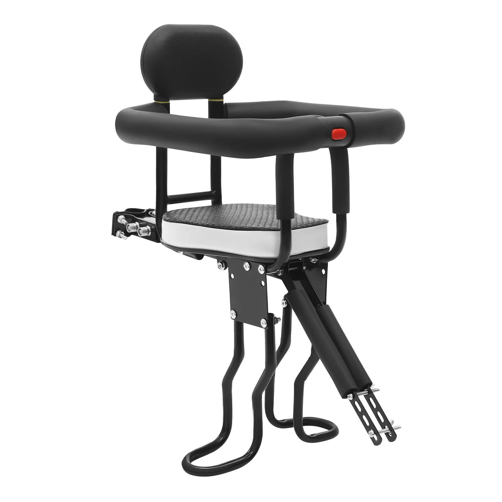 

Front Bicycle Seat Kids Saddle Children's Bicycle Seats with 4-Side Safety Guardrails 3-Position Mount (15.35-17.71in)