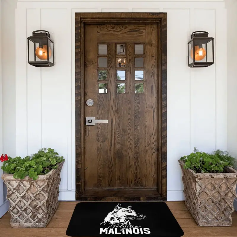 Custom Belgian Malinois Dog Doormat Anti-Slip Entrance Room Door Floor Mat Mechelaar Shepherd Dog Bedroom Balcony Carpet Rug