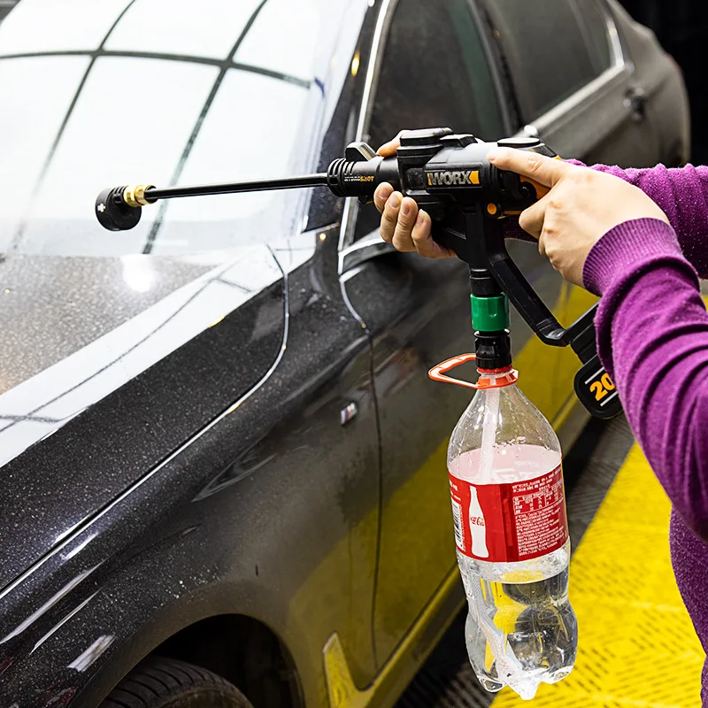 Car Wash Accessories Adapter For Lithium Battery Washer Gun With Coke Bottle Wireless High Pressure Washer Gun Quick Connection