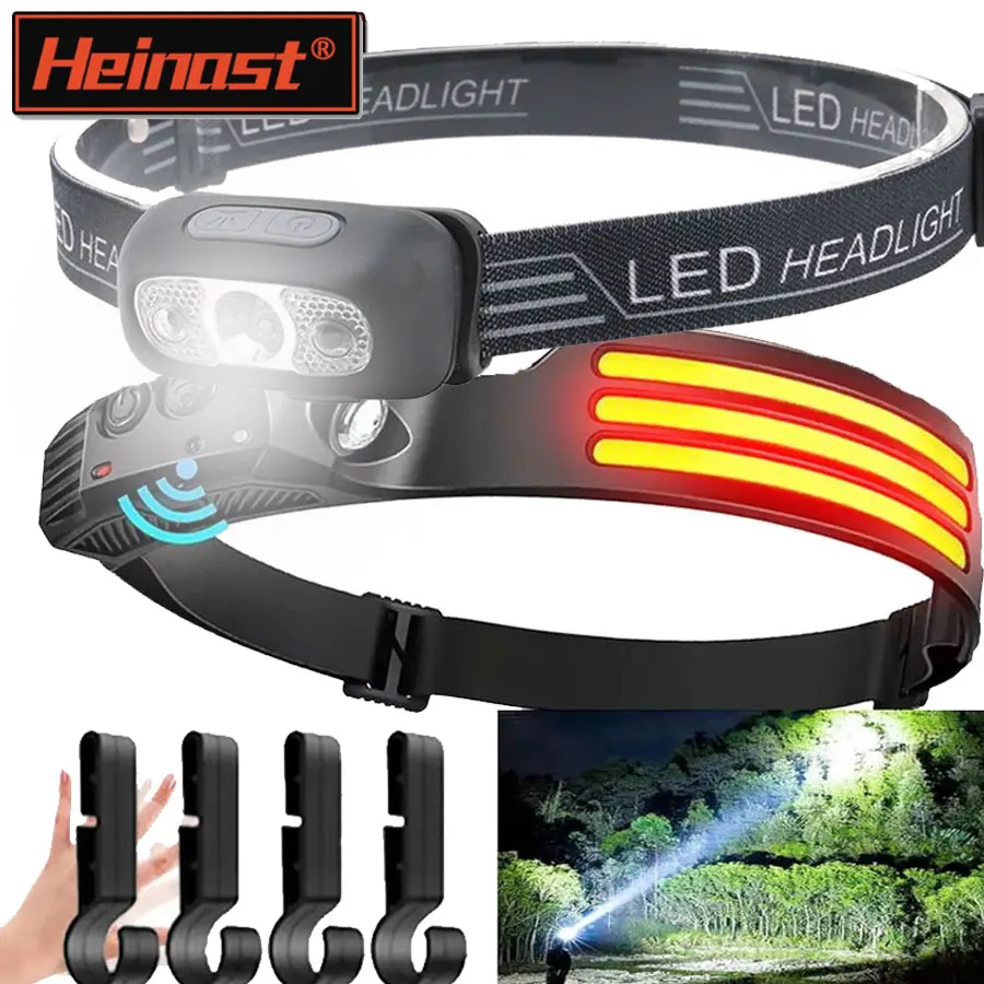 

LED Sensor Head Lamp Induction Headlamp Built-in Battery Rechargeable Flashlight Outdoor Camping Night Fishing Riding Headlight