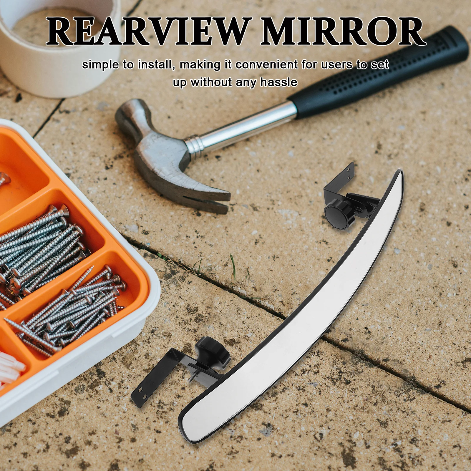 

Golf Cart Mirror Rear View Convex Design Wide Easy Installation Durable Golf Accessory Side View Mirror