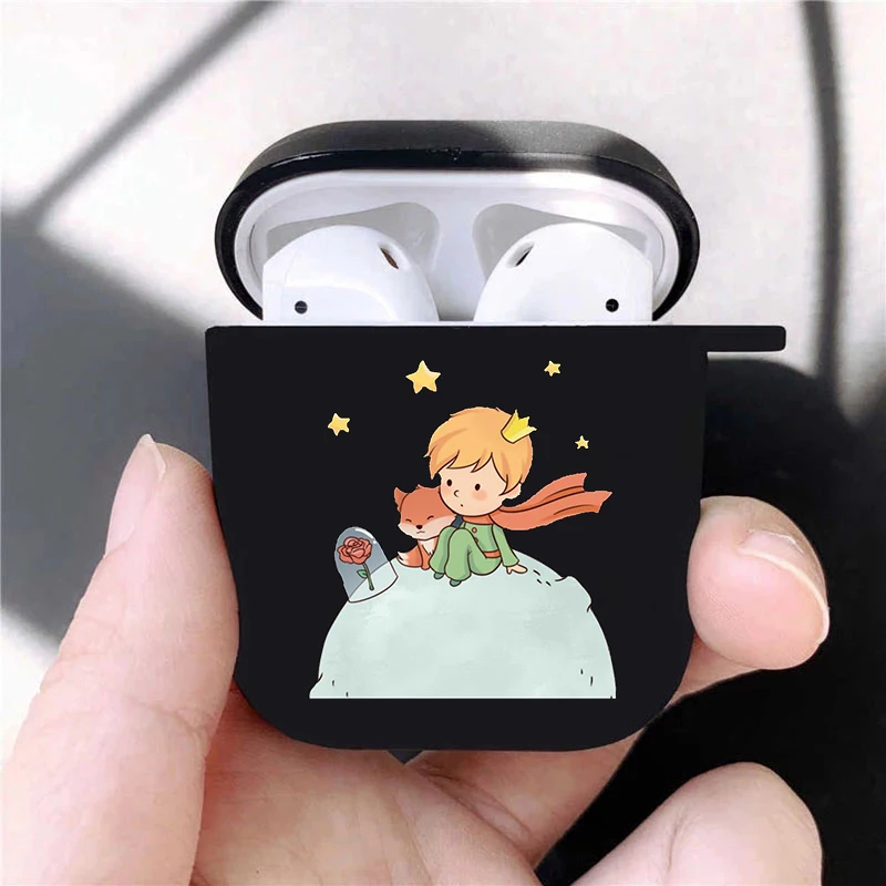 Cute Anime The Little Prince Soft silicone TPU Case For NEW AirPods 1 2 3 Pro 2 Black Wireless Bluetooth Earphone Box Cover