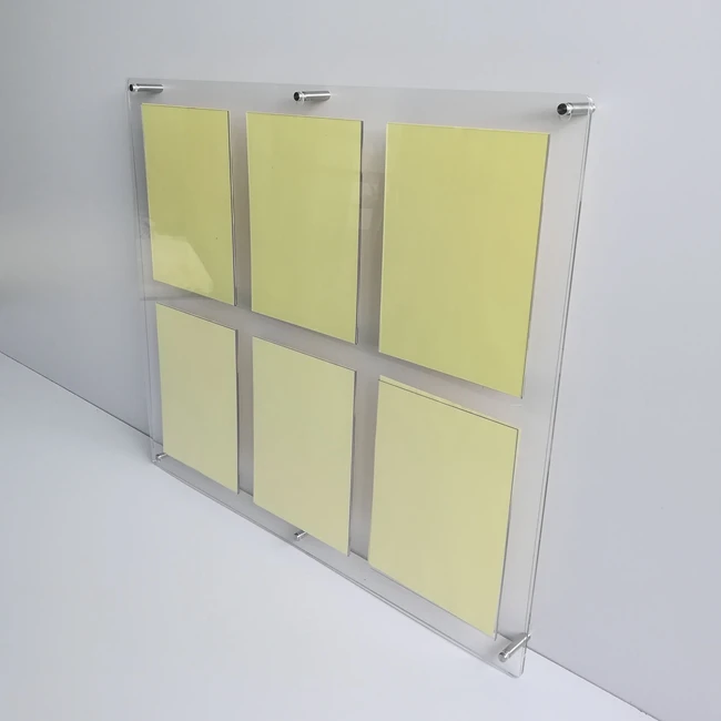 

Custom 6 Slots Wall Mounted A3 A4 A5 Clear Acrylic Staff Photo Boards Acrylic Notice Board for School