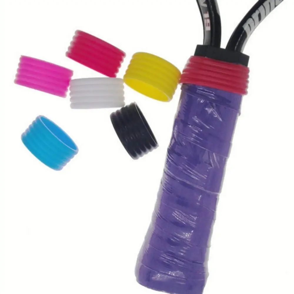 

4 Pcs Silicone Silicone Tennis Racket Grip Sweat-absorbing Overgrips Rubber Tennis Racket Grip Stretchy Fixed
