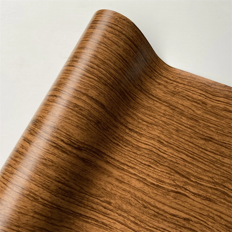 Matte Peach Wood Grain Vinyl Wrap for Car Interior, Dashboard Center Console Decal,Self-Adhesive Wood Texture Color Change VI-18