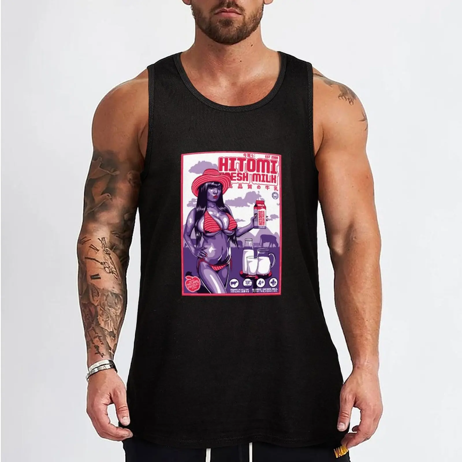 Hitomi Tanaka Tank Top Male clothes gym clothes men sleeveless jackets