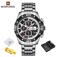 NAVIFORCE 2025 New Sport Watches for Men Luxury Brand Military Waterproof Leather Clock Chronograph Wristwatch Male Free Shiping
