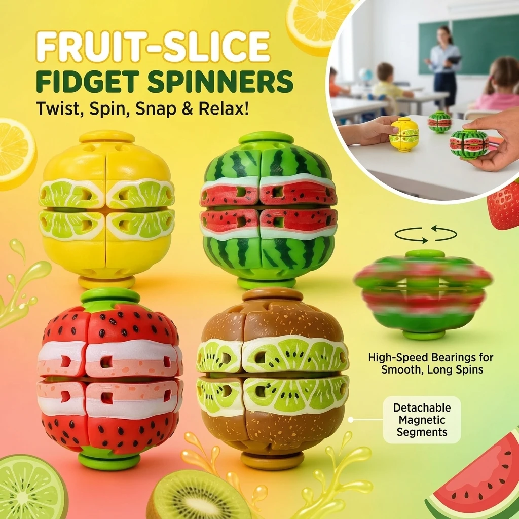 Corn Shaped Fingertip Spinning Gyro Ball Decompression Spiral Pressing Toy for Stress Relief Durian Flavor