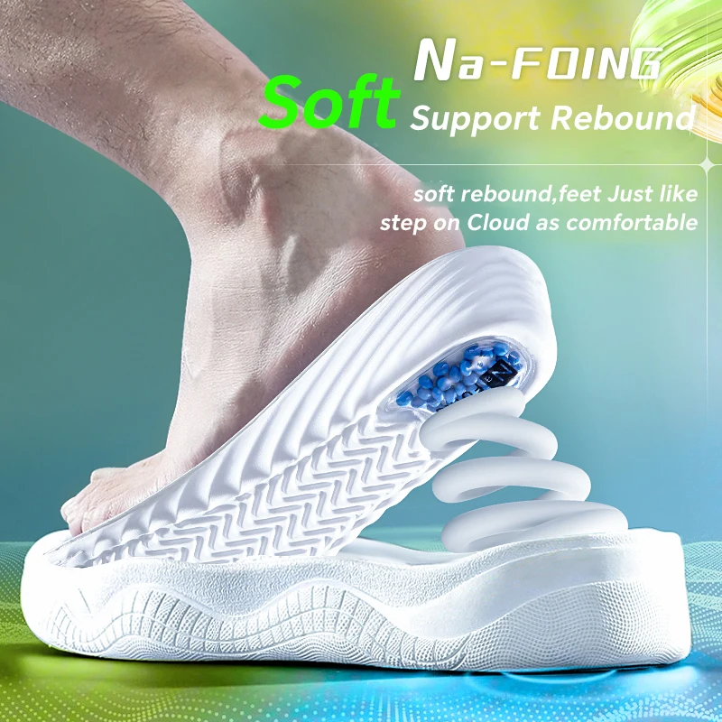1 زوج إيفا الرياضة النعال مرونة عالية زيادة الارتفاع بطانة حذاء امتصاص الصدمات نعل تخفيف آلام الكعب الأحذية وسادة