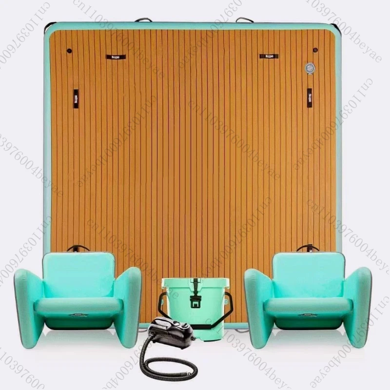 

Island Inflatable Dock Floating Platform 4x4 Inflatable Platform Water Sports Water Mat