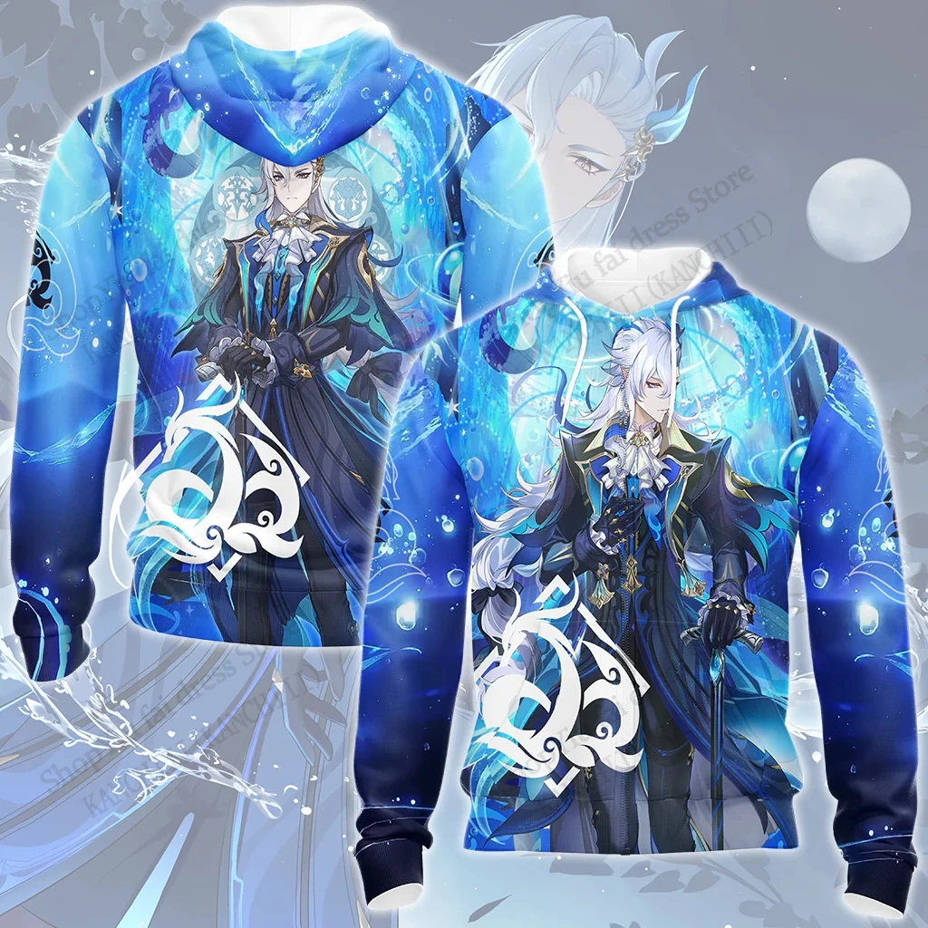 애니메이션 겐신 임팩트 중리 후타오 3D 프린트 후드티 남녀 패션 딜룩 후드티셔츠 게임 코트 여성 스웨트 클레 의류