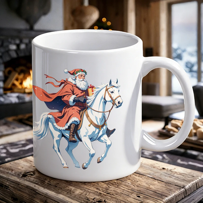 

Anime-style Saint Nicholas Gift Ceramic Mug, Coffee Cup, Milk Cup, Office Tea Cup, Drinking Cup, Fade-resistant, Holiday Gift