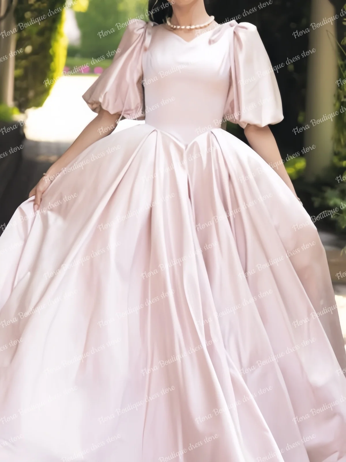 Vestido de Gala honor para Mujer Cuello Alto Color Rosado