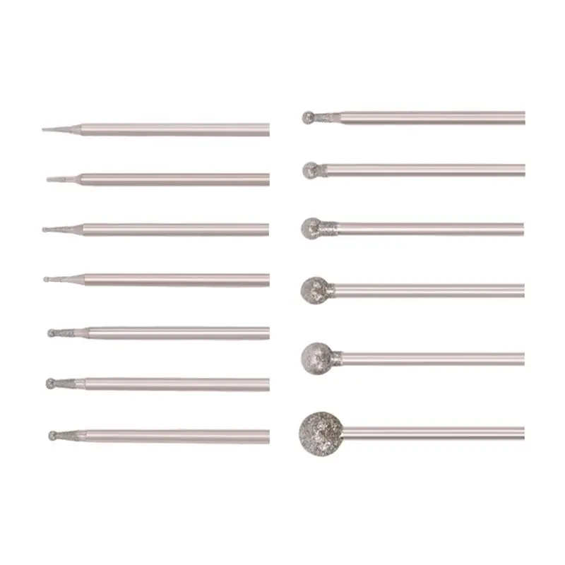 2025 الاتجاه 13 قطعة الكرة شكل الماس لدغ الماس شنت طحن الأزيز حجر نحت مجموعة مع 3/32 بوصة مغزل لأداة دوارة