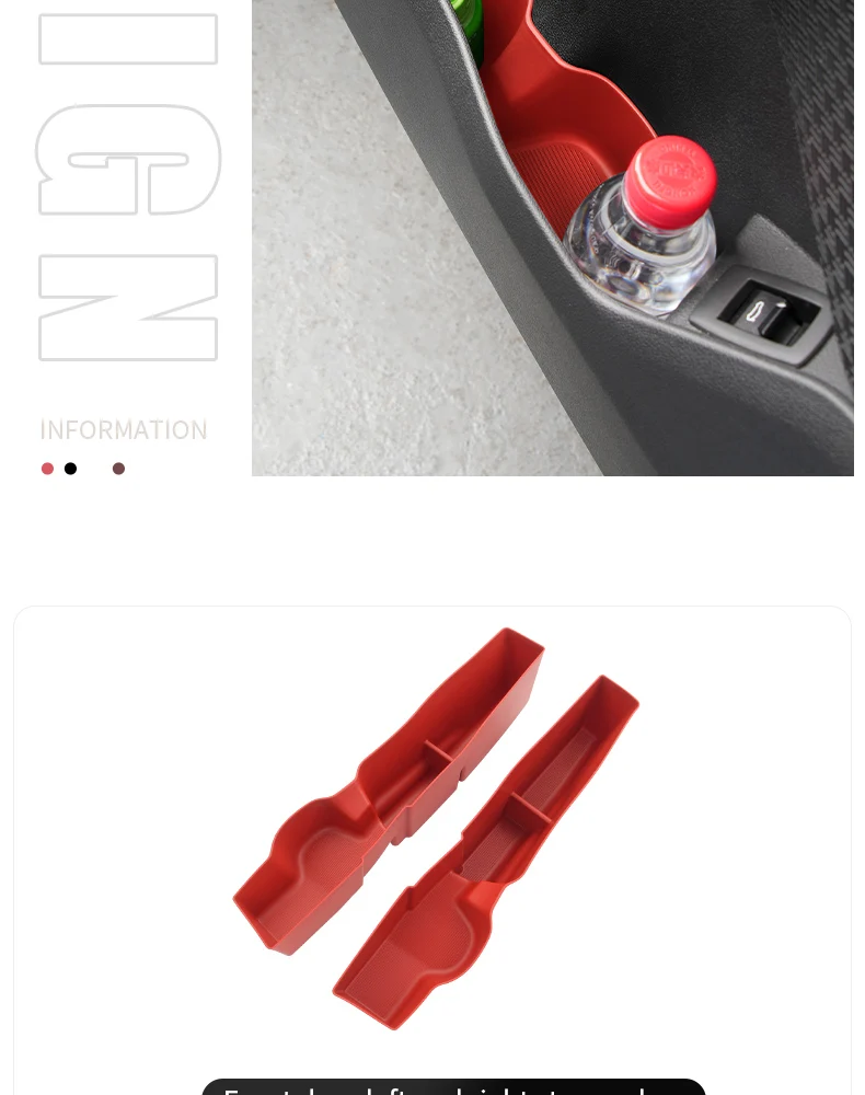 Für BMW X1 U11 2023 2024 Auto Tür Lagerung Box TPE Vorne Hinten Tür Slot Organizer Fach Armlehne Center konsole Box Auto Zubehör – Detail 4