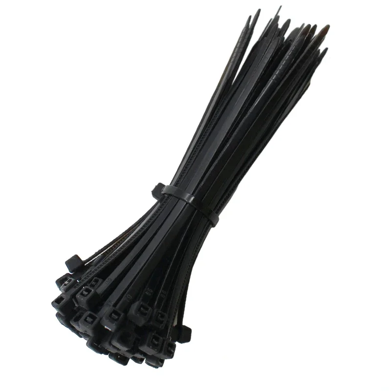 Self-locking plastic nylon100 cable tie  pieces black 5x300  fastening ring 3x200