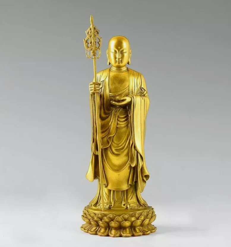 Ksitigarbha Buddhism Temple Bronze God Buddha Amitābha Dizang Bodhisattva Statue