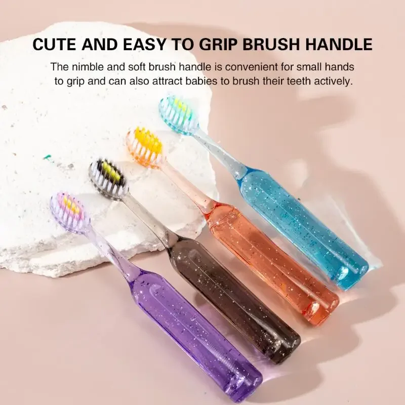 2 pz/set Bambini Spazzolino Da Denti A Setole Morbide Sbiancamento Dei Denti Spazzole Per I Bambini di Età 3-12 Anni Dentale Igiene Orale Spazzolino Manuale