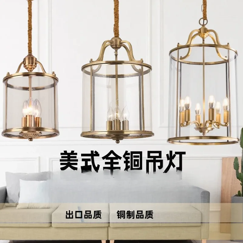 Villa hotel engineering decorative glass cylinder cage Jane Europe chandelier
