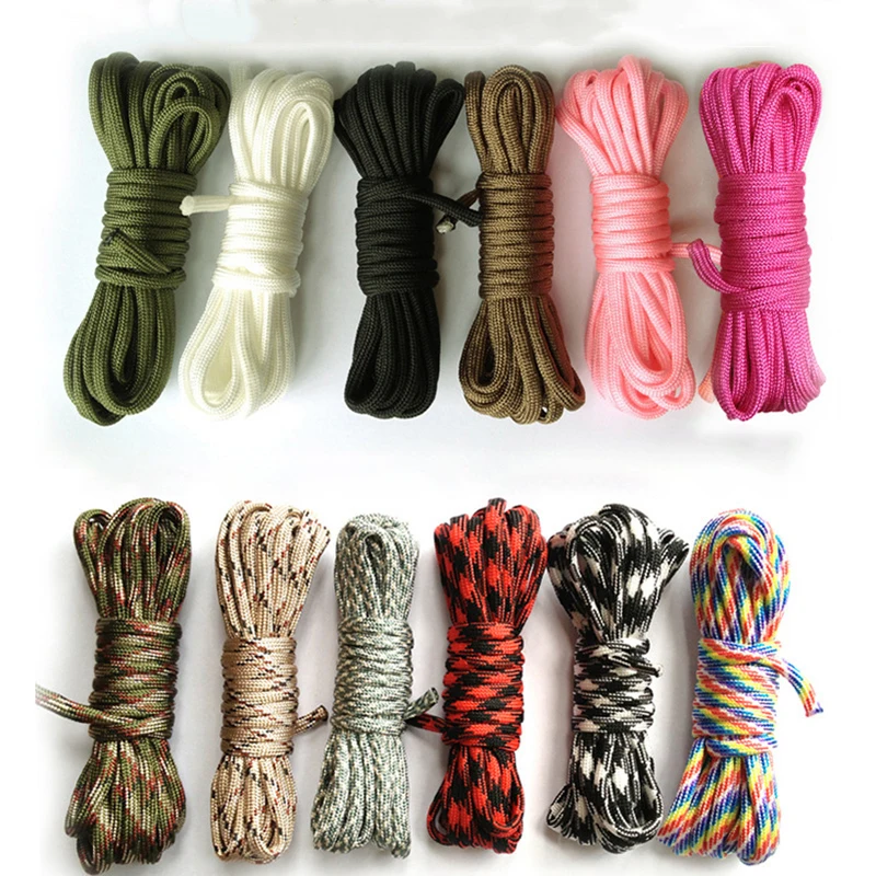 10Meters 550 7 Cores Cord Dia.4mm For Outdoor Camping Survival Lanyard Parachute Rope Hiking Tent Accessories Bracelet