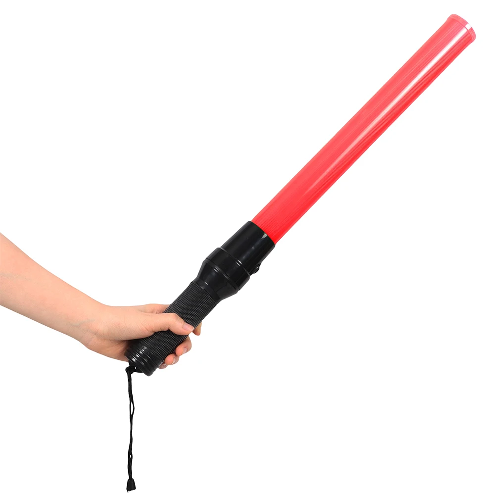 43Cm LED Traffic Wand Flashlight High Visibility Flashing Traffic Control Light for Airport Parking Wand Light