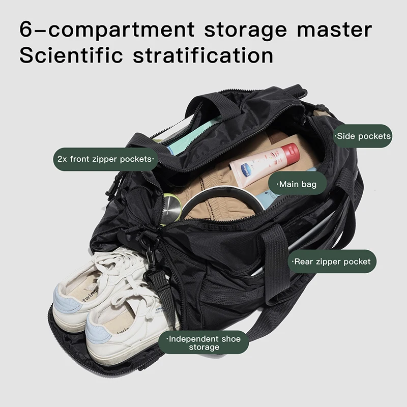 Volunteer 30L Men's Crossbody Gym Bag Waterproof Travel Sports Fitness Bag Male Large Capacity Multifunctional Handbag 1809-11