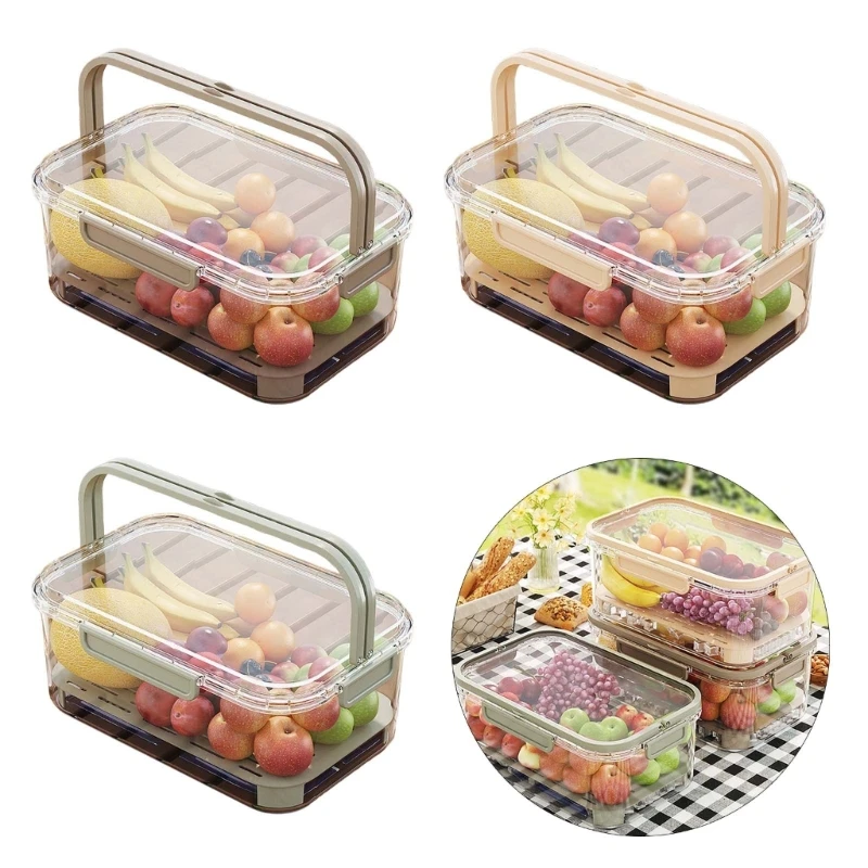 

H7EA Lightweight Lunch Box for Dining Sealed Crispers Container Freezers Storage Box