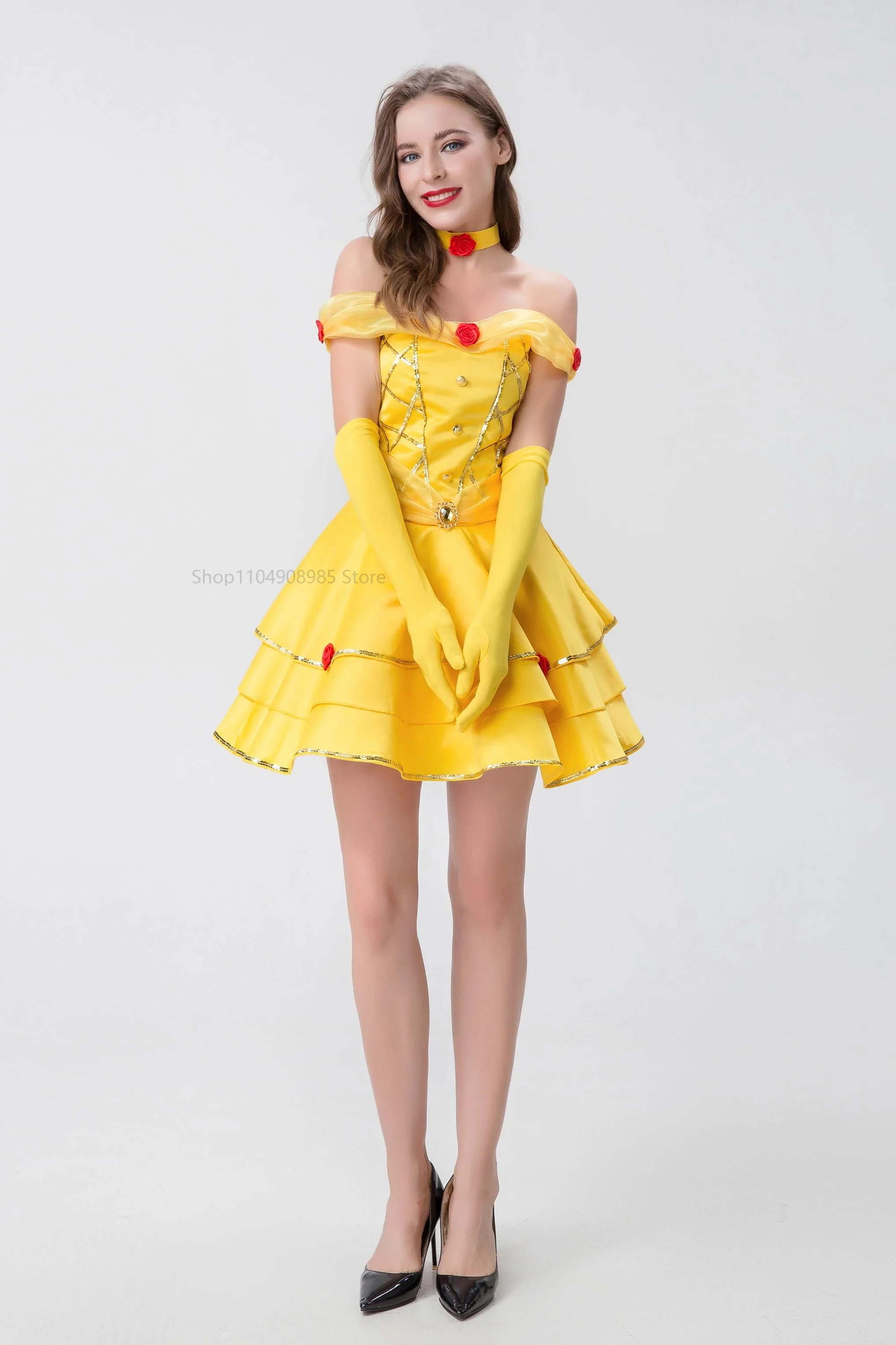 

Halloween Party Princess Cosplay Costume Anime Adult Fairy Tale Queen Dance Performance Christmas Dress 2025