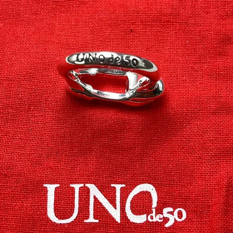 UNode50-anillo exquisito de diseño Simple europeo y americano para mujer, joyería romántica de vacaciones, bolsa de regalo con bolsa, 2023