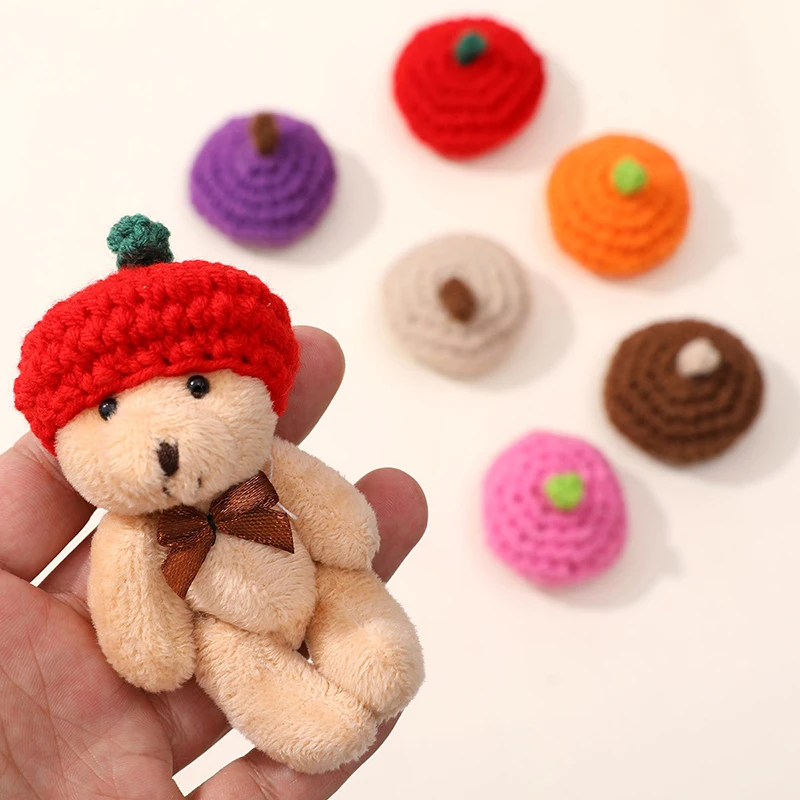 Dollhouse Mini Woolen Woven Hook Woven Little Hat Beret Cute Knitted DIY Doll Animal Ornaments Jewelry Dollhouse Accessories