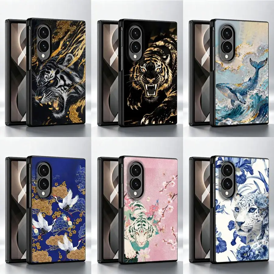 Case for Samsung Galaxy 8 Z Fold8 Wide Z Fold 8 ZFold8 Ultra Phone Cover Gilt Roaring Tiger