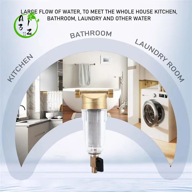 

A31Z-4 Фильтры для воды с разделенным горлышком, передний очиститель, медный свинцовый фильтр предварительной очистки, обратная промывка, удаление ржавчины, загрязнения, осадковая труба