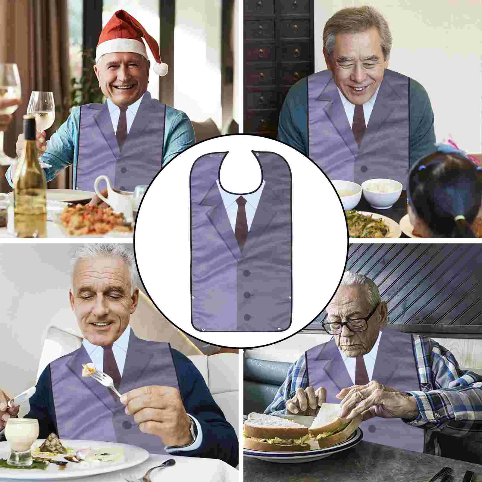 Adult Bib Apparel Waterproof Elderly Senior Dining to Feed Adults Polyester Men's Clothing Protector