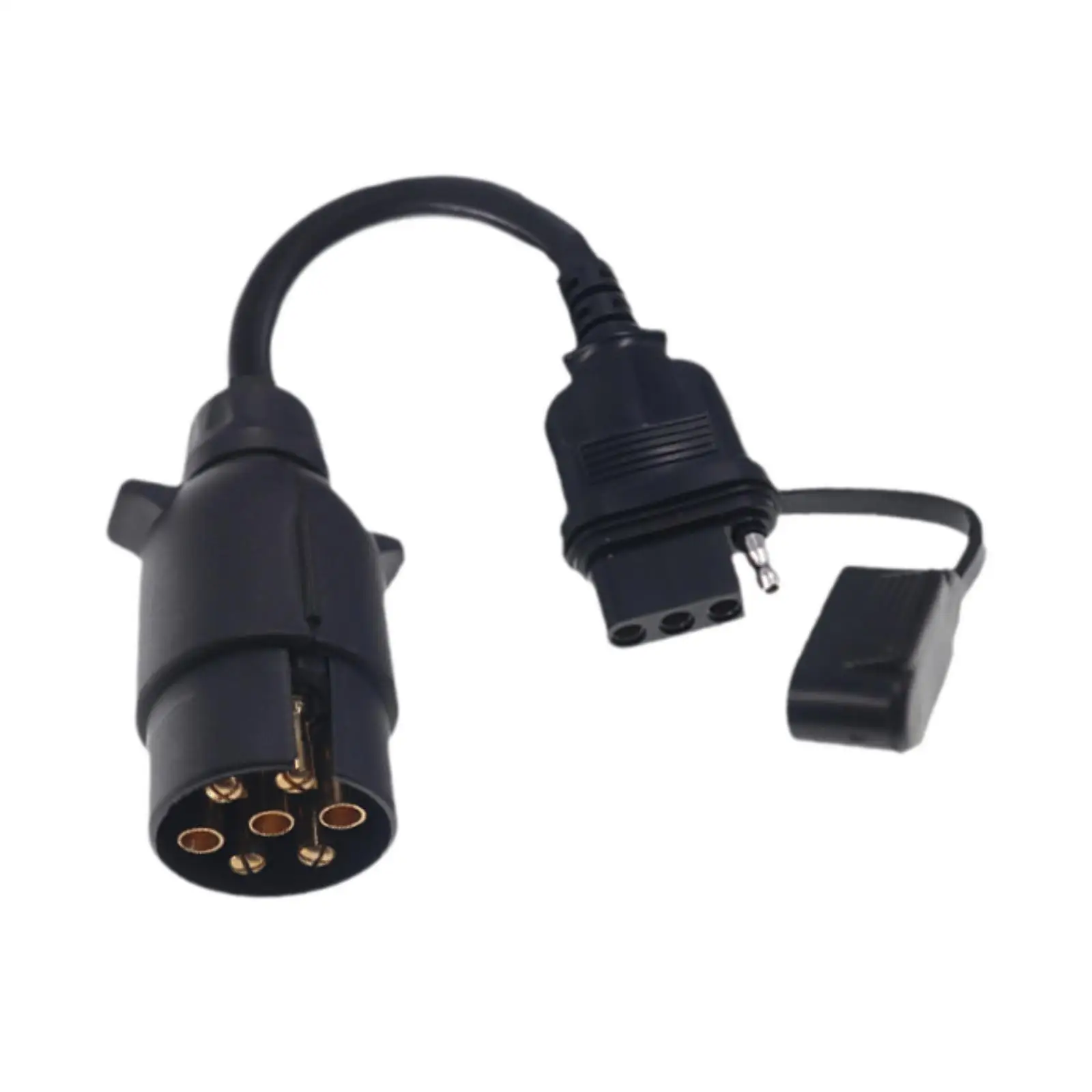 

Trailer Adapter Trailer Connector Adapter Sturdy 7 Pin to 4 Pin Portable Multipin Trailer Adapter for RV Assembly Repair