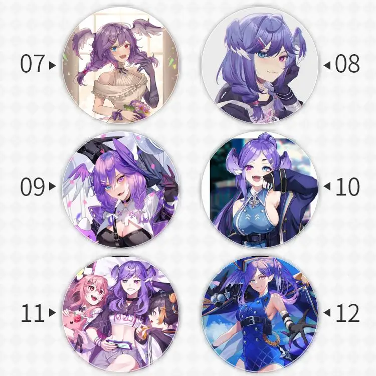 Selen Tatsuki Badge Brooch Vtuber Virtual YouTuber anchor Peripherals Pin Lapel Peripheral Hat Anime Peripheral Trinket Creative