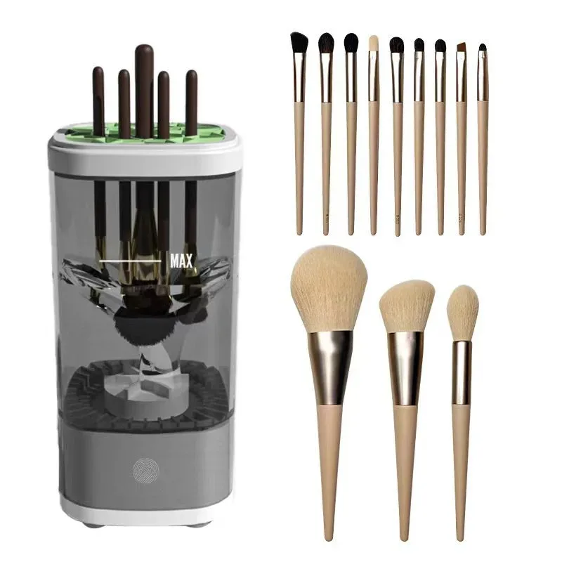 3-in-1 Electric Makeup Brush Cleaner - Automatic Washing & Drying, Type-C Charging, Fast & Deep Cleaning for Cosmetic Brushes